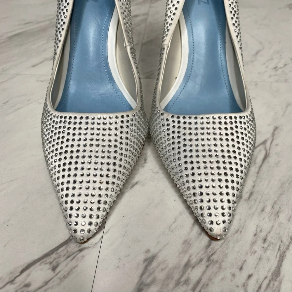 Schutz Lou Crystal Pointy Toe Pump 9B